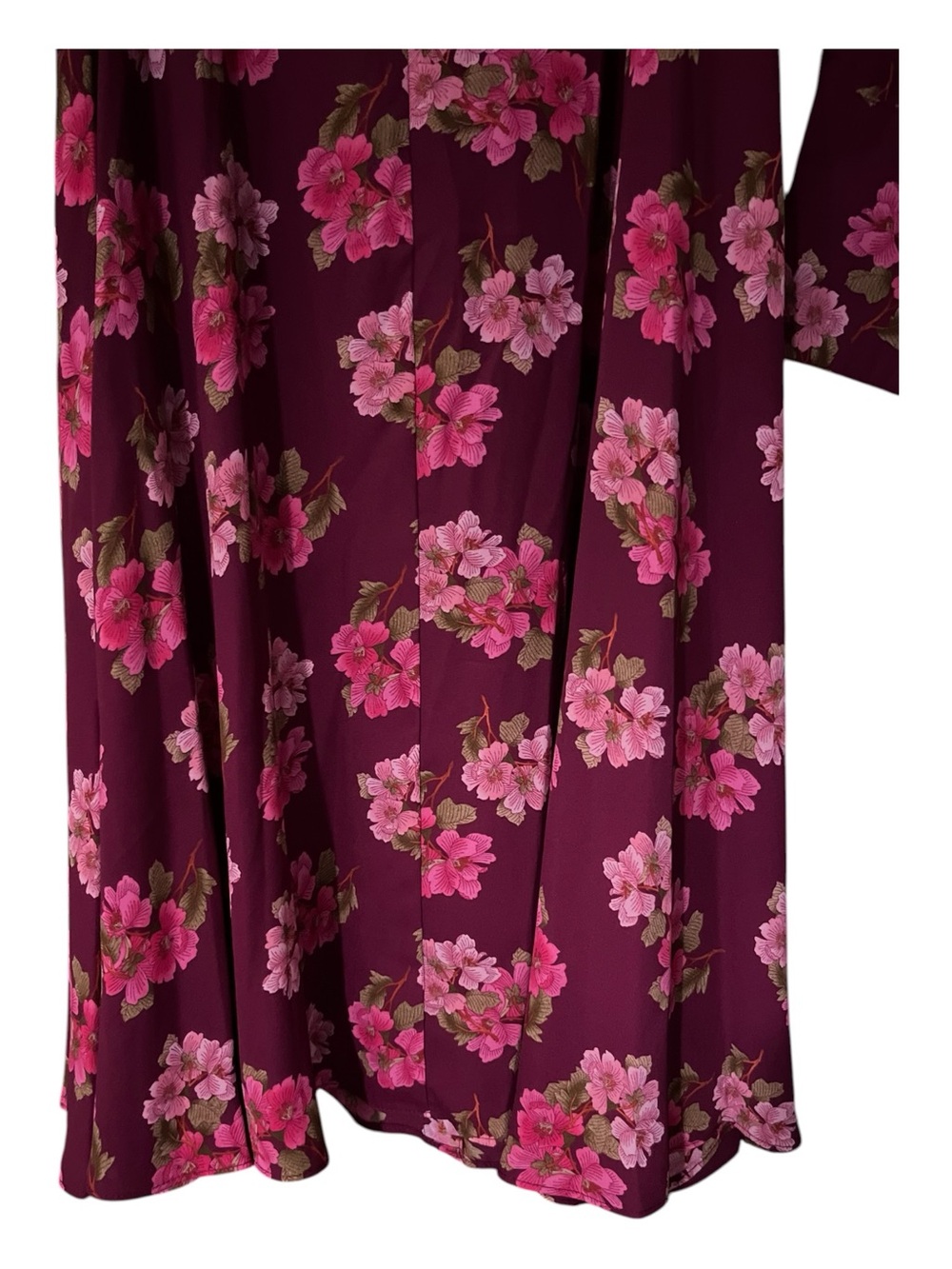 NWT Pink Floral Shirt Dress Nanette Lepore Sangria Pink Tie Belt Size 12 - Picture 11 of 15